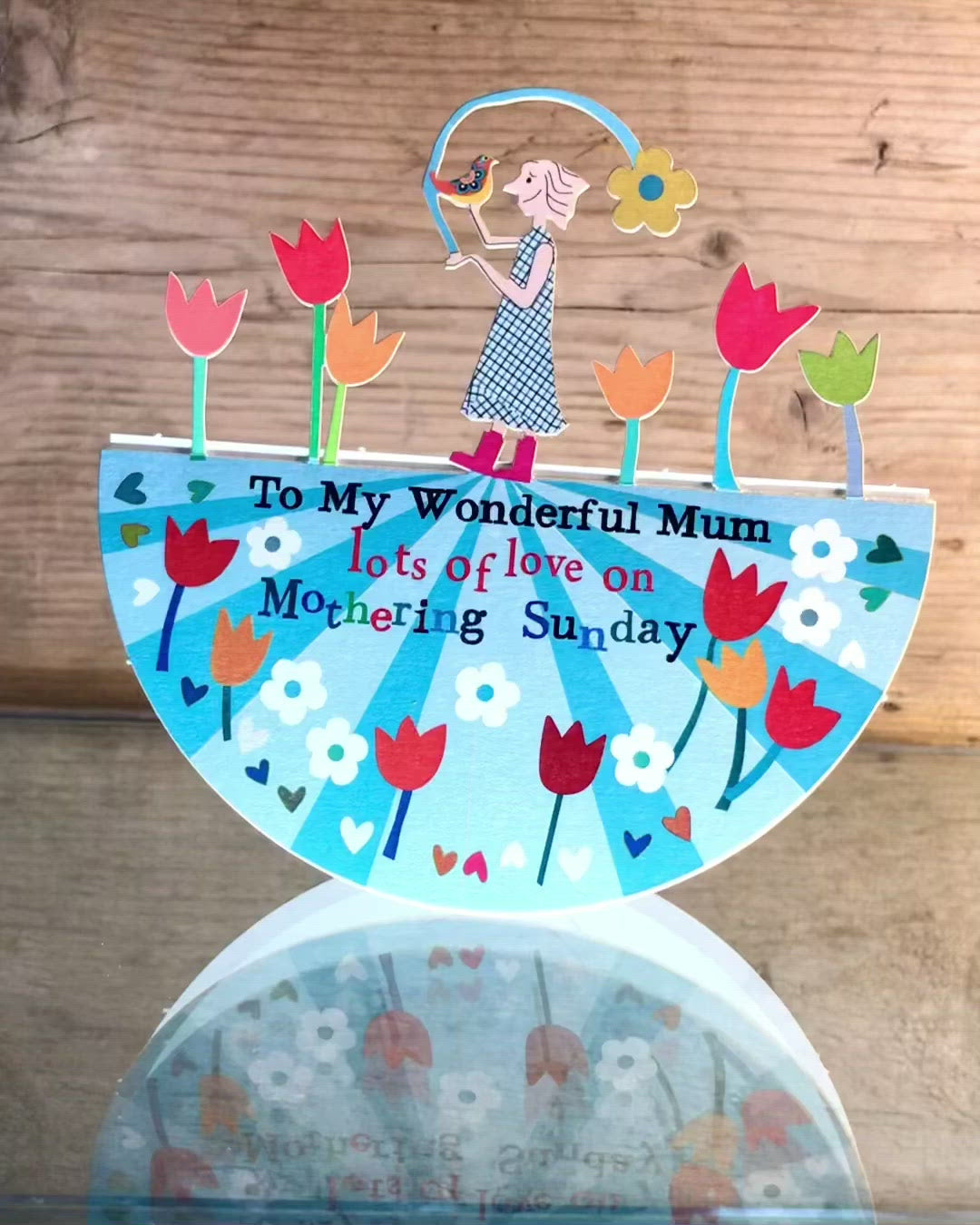 Mothers Day Mothering Sunday 3D  Pop Up Rocking Greetings Card