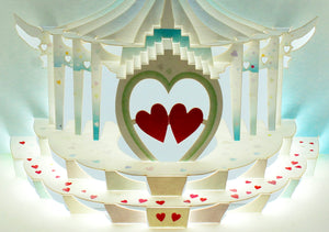 Anniversary Mothers Day Wedding Love Carousel Fairground 3D Pop Up Occasion Greeting Card