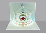 Load image into Gallery viewer, Anniversary Mothers Day Wedding Love Carousel Fairground 3D Pop Up Occasion Greeting Card
