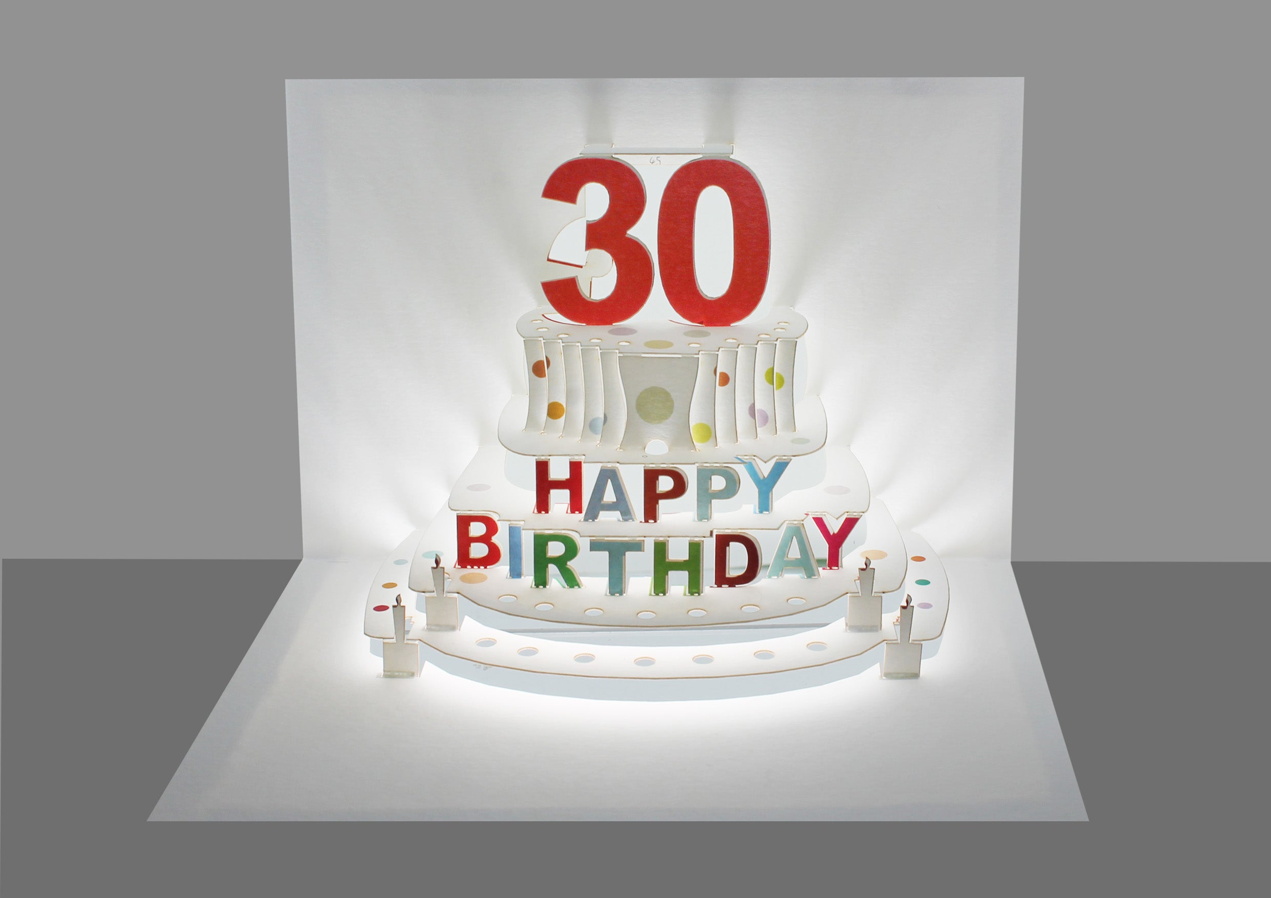 Happy 30th Birthday 3D Pop Up Greeting Card