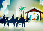 Load image into Gallery viewer, 3D Pop Up We Three Kings Nativity Christmas Greeting Card
