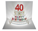 Load image into Gallery viewer, Happy 40th Birthday 3D Pop Up Greeting Card
