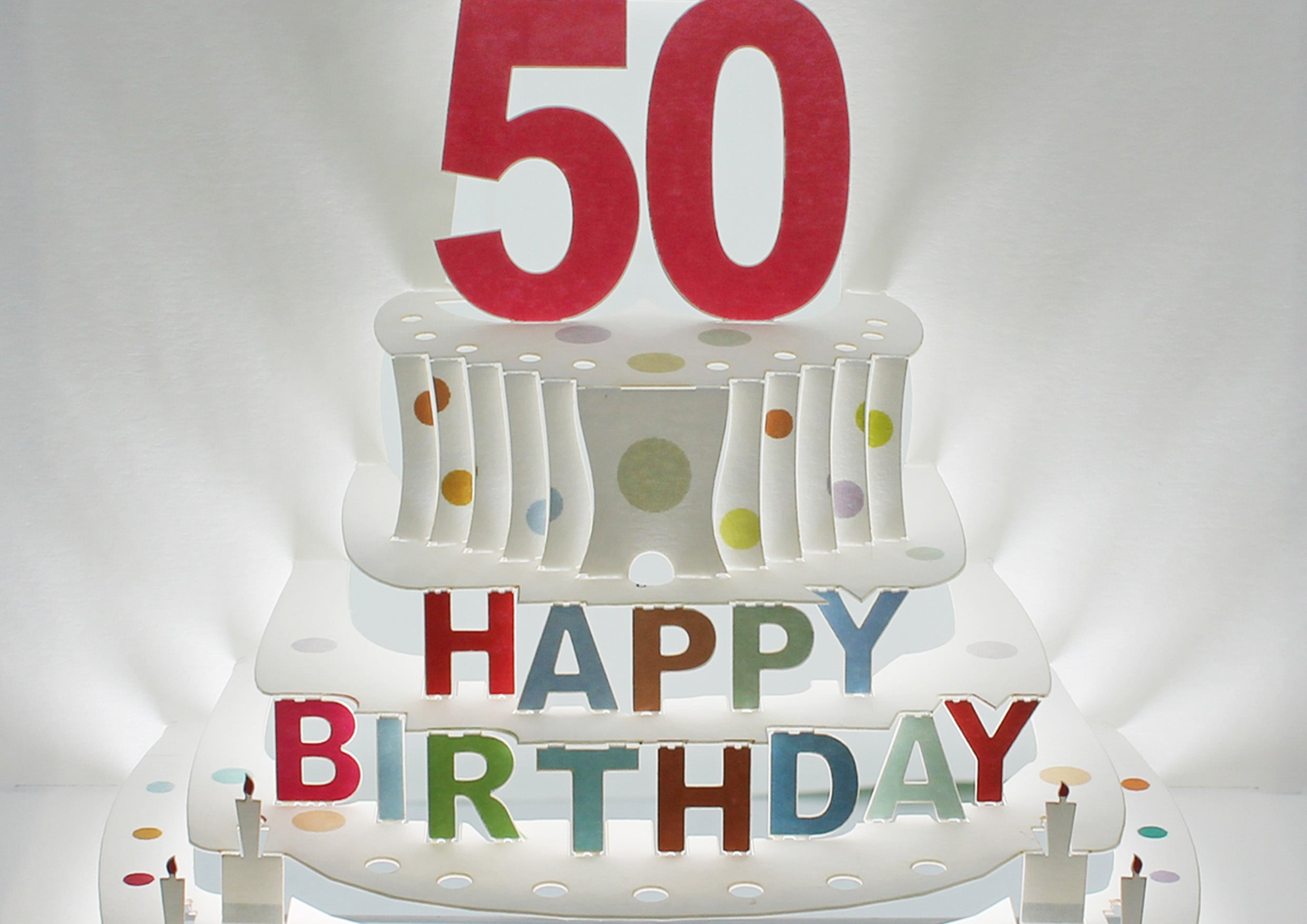 Happy 50th Birthday 3D Pop Up Greeting Card