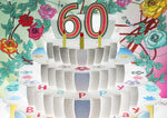 Load image into Gallery viewer, Floral Happy 60th Birthday 3D Pop Up Greetings Card
