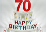 Load image into Gallery viewer, Happy 70th Birthday 3D Pop Up Greetings Card

