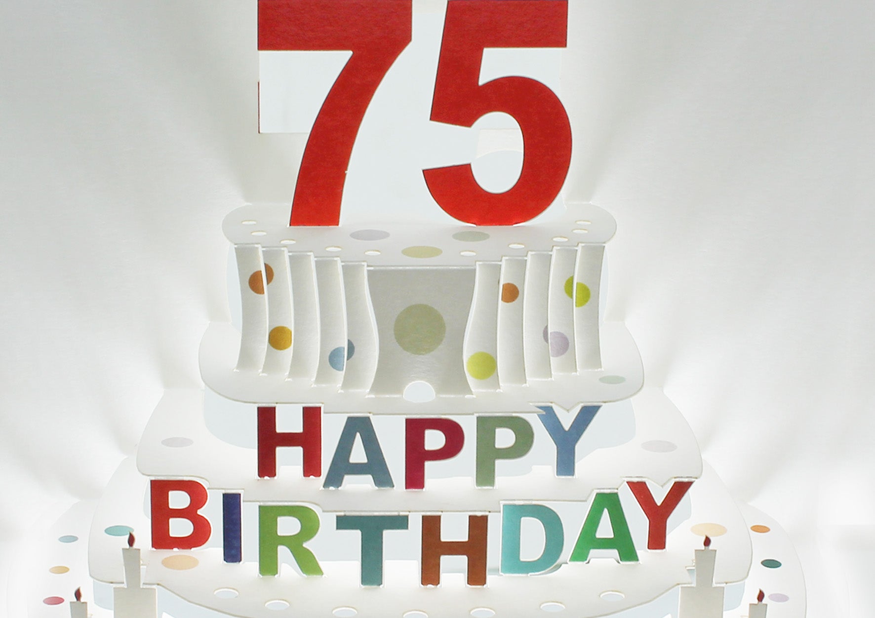 Happy 75th Birthday 3D Pop Up Greeting Card