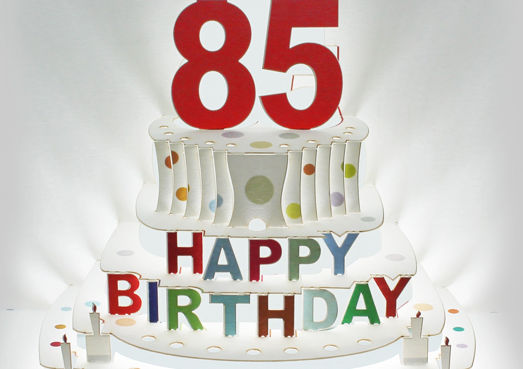Happy 85th Birthday 3D Pop Up Greetings Card