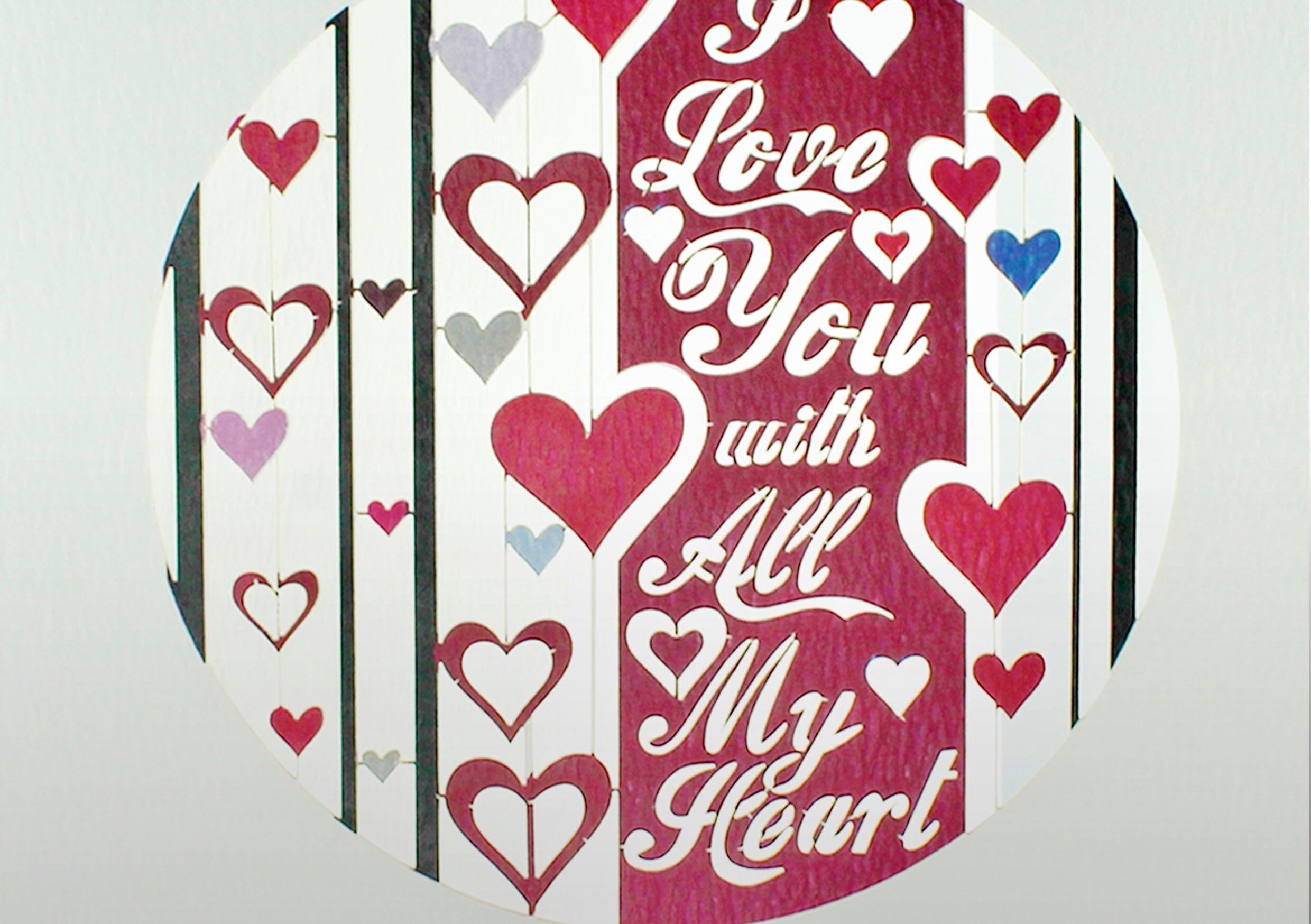 Valentines All my Heart 3D Anniversary Wedding Birthday Greeting Card