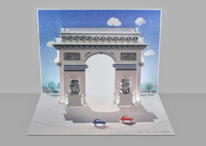 Arc De Triomphe World Landmarks 3D Pop Up Birthday Greeting Card