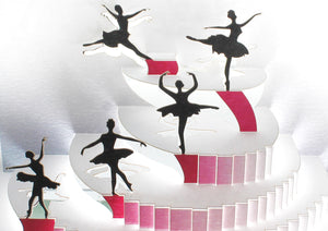 Lifestyle Dancing Ballerina Congratulations Birthday Blank Pop Up 3D Daughter Greeting Card