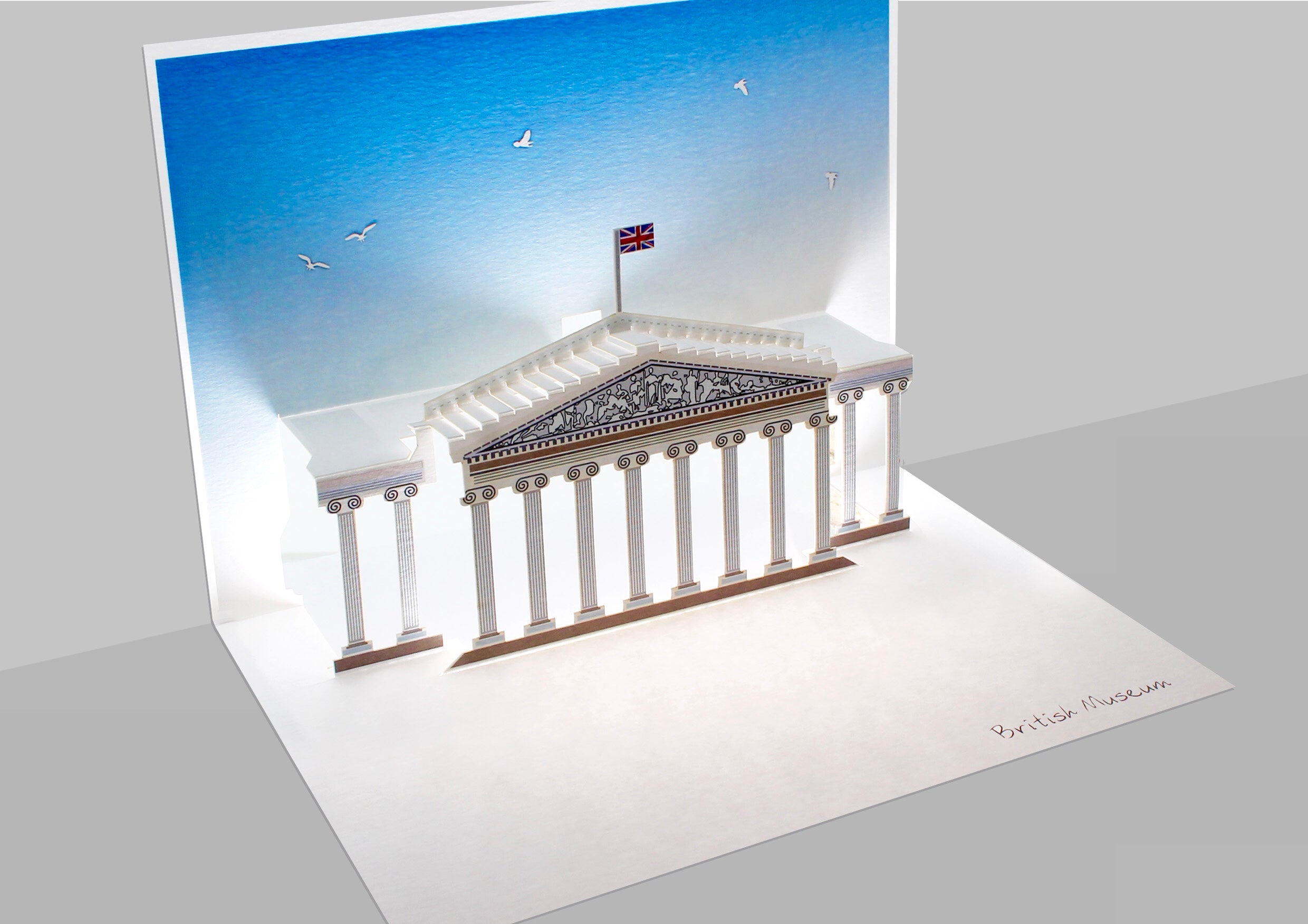 The British Museum Iconic London Landmark 3D Pop Up Birthday Greeting Card