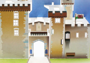 Cardiff Castle Iconic British Landmark 3D Pop Up Birthday Greeting Card