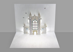 Bath Abbey Iconic British Landmarks 3D Pop Up Birthday Greeting Card