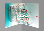 Load image into Gallery viewer, Traditional Chinese Architecture Tower New Year 3D Pop Up World Blank Greeting Birthday Card
