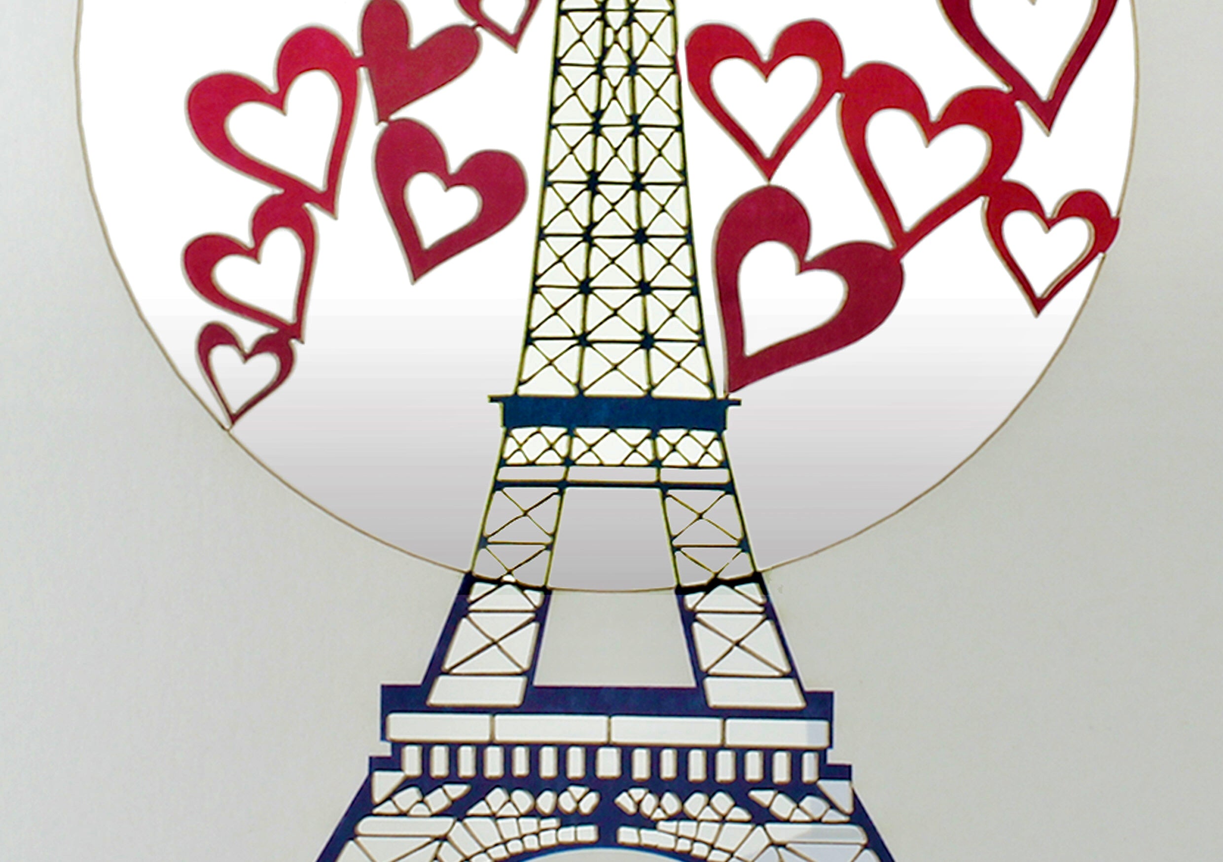 Eiffel Tower Paris City of Love Valentines 3D Anniversary Wedding Birthday Greeting Card