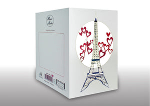 Eiffel Tower Paris City of Love Valentines 3D Anniversary Wedding Birthday Greeting Card