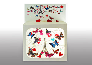 Valentines Eiffel Tower 3D Box Pop Up Wedding Anniversary Birthday Greeting Card