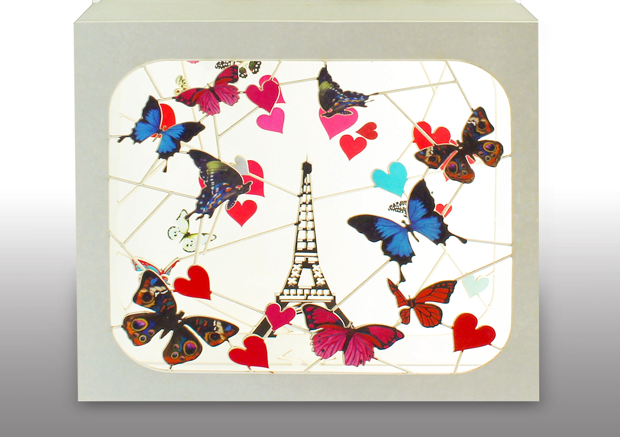 Valentines Eiffel Tower 3D Box Pop Up Wedding Anniversary Birthday Greeting Card