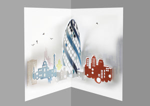 The Gherkin Iconic London Landmark 3D Pop Up Birthday Greeting Card
