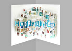 Load image into Gallery viewer, Collage Happy Birthday 3D Blank Pop Up Birthday Greeting Card Boy
