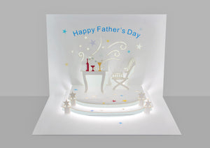 Happy Fathers Day Celebration Occasion 3D Blank Pop Up Greeting Card