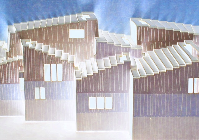 Barbara Hepworth Wakefield Museum Building Iconic British Landmark 3D Pop Up Blank Greeting Card