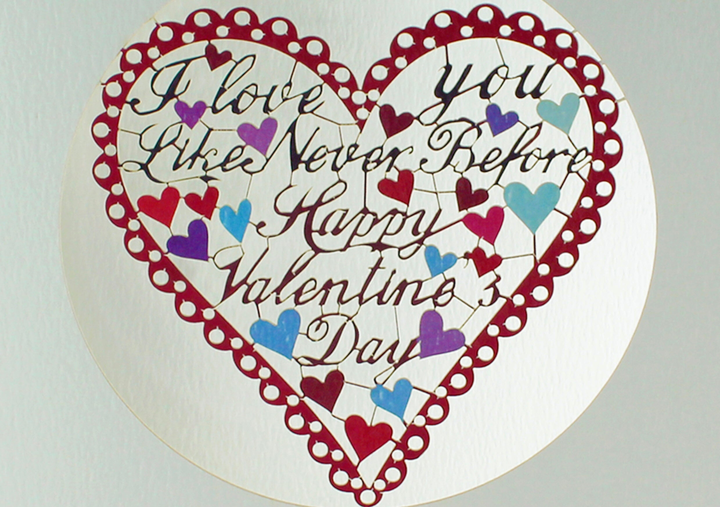 Valentines II Love You Like Never Before 3D Pop Anniversary Wedding Birthday Greeting Card