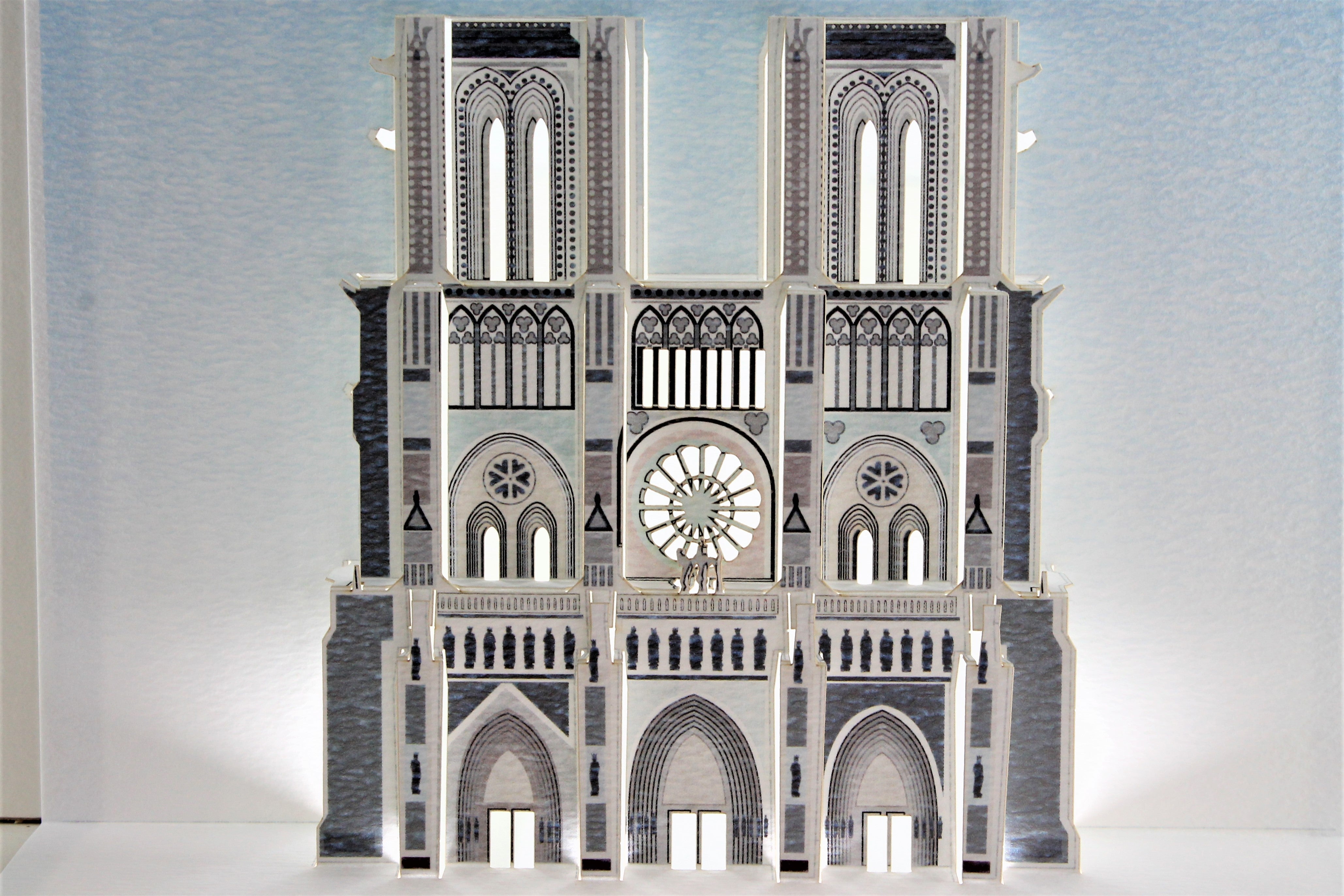 Notre-Dame de Paris World Landmark 3D Pop Up Birthday Greeting Card