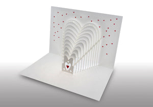 Mothers / Valentines Day Love Hearts 3D Pop Up Greeting Birthday Wedding Anniversary Card