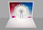 Load image into Gallery viewer, The London Eye Millennium Firework Sky Iconic 3D pop Up Birthday Greeting Card
