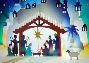3D Pop Up Christmas Nativity Christmas Greeting Card