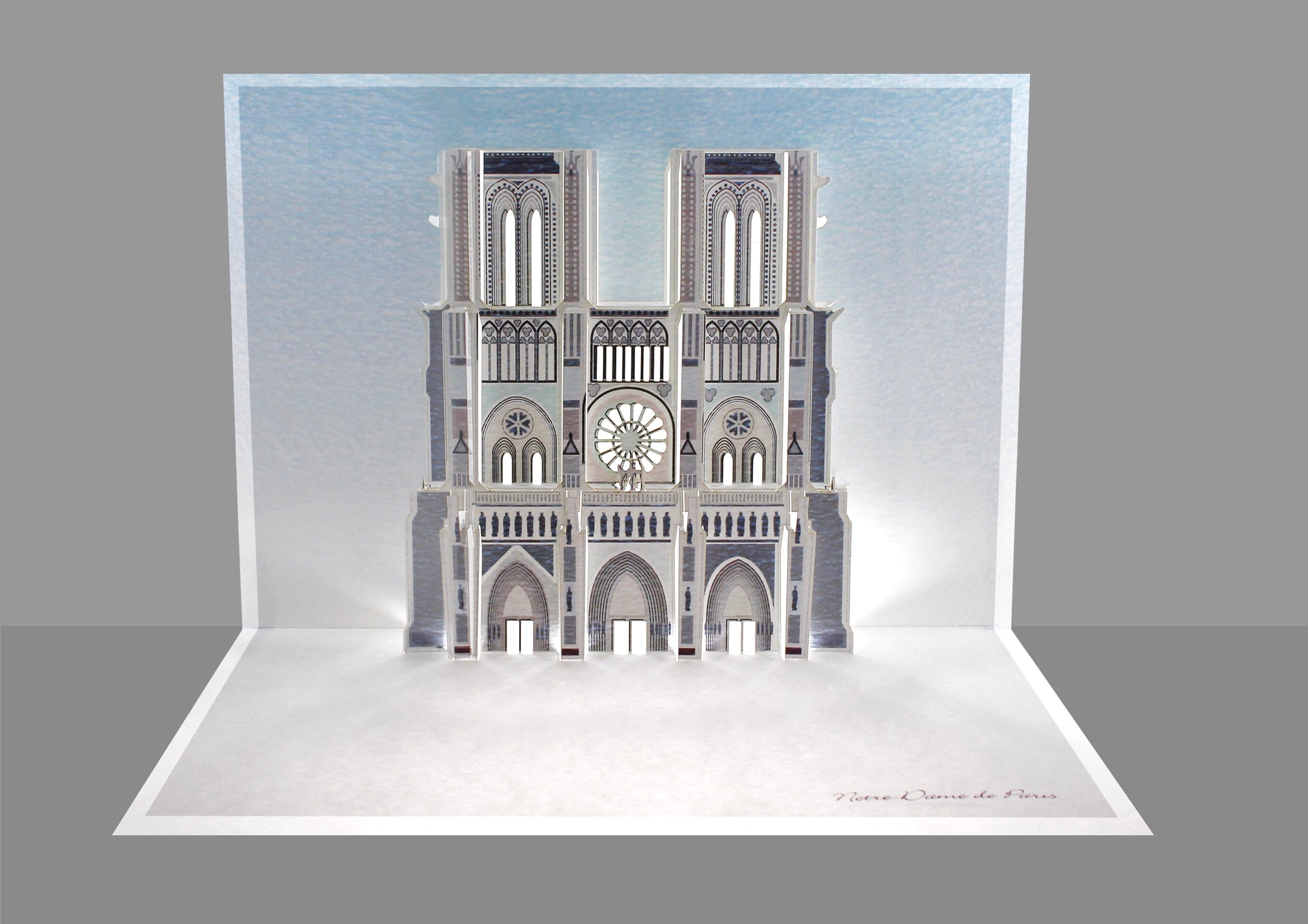 Notre-Dame de Paris World Landmark 3D Pop Up Birthday Greeting Card