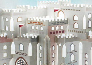 Old English Castle Iconic British Landmarks 3D Pop Up Birthday Greeting Card