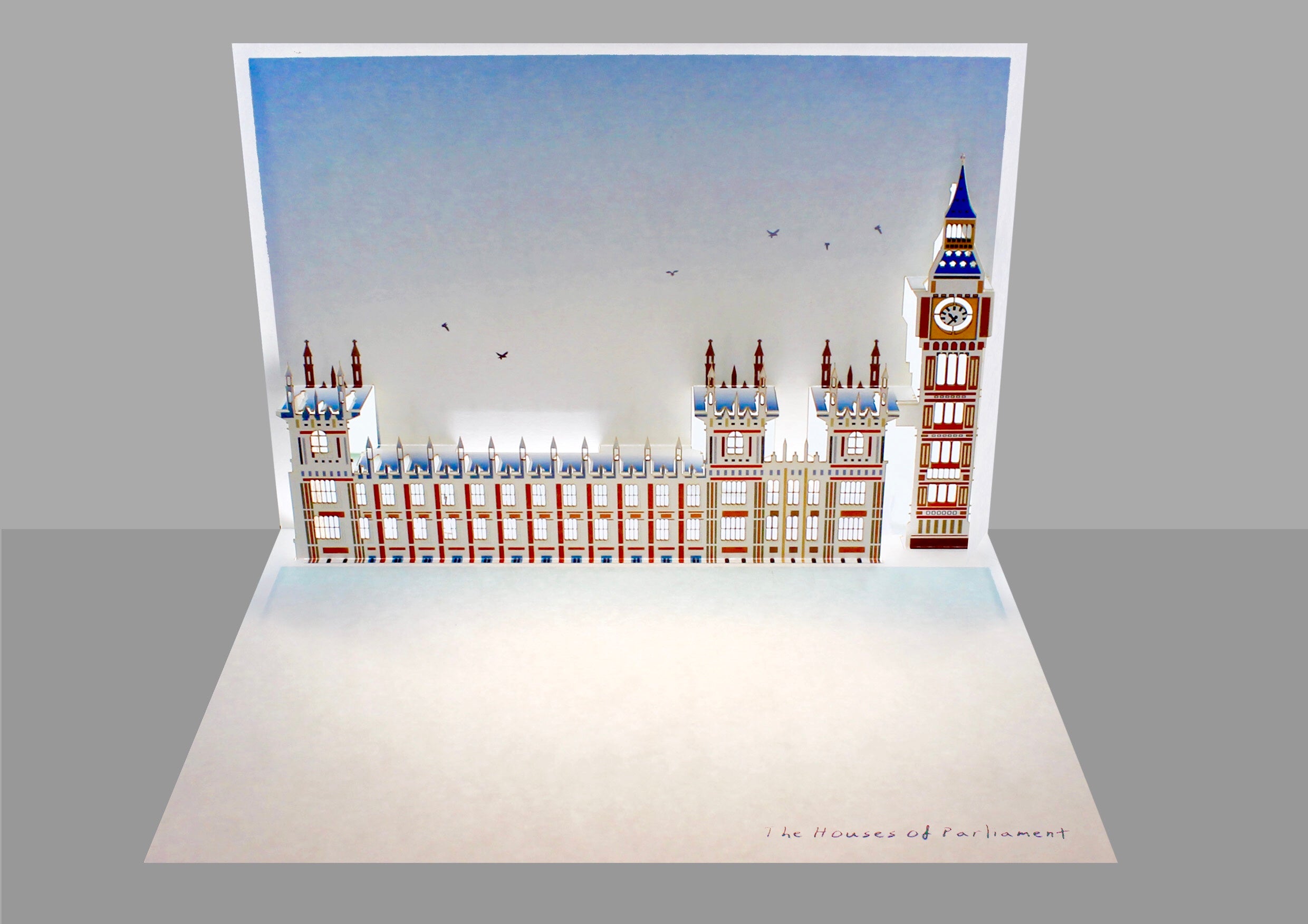 Houses of Parliament & Big Ben Iconic London Landmark 3D Pop Up Birthday Greeting Card