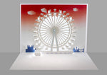 Load image into Gallery viewer, London Eye Sunset Iconic London 3D Pop Up Birthday Greeting Card
