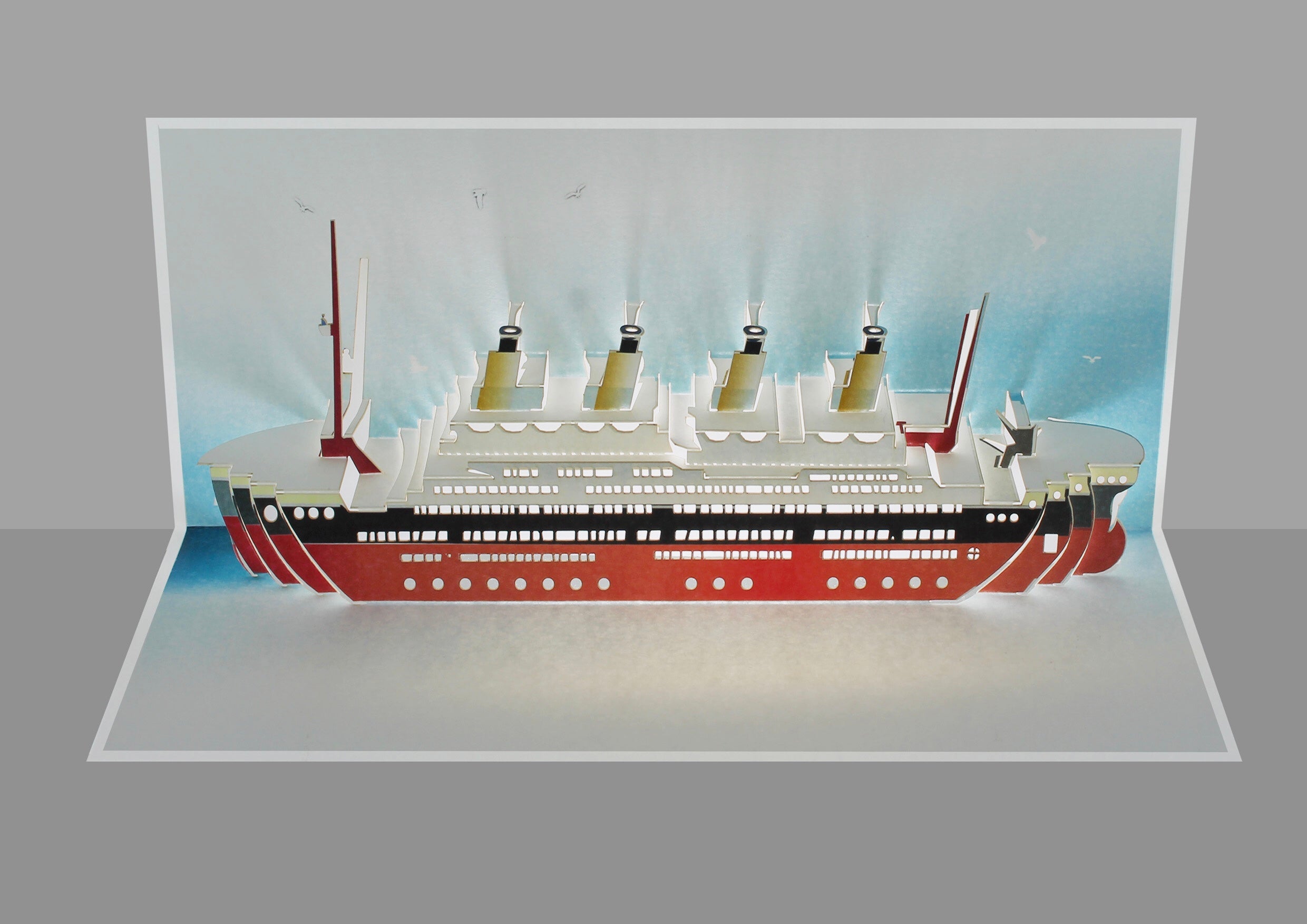 RMS Titanic Ship British Icons 3D Pop Up Birthday Greeting Card