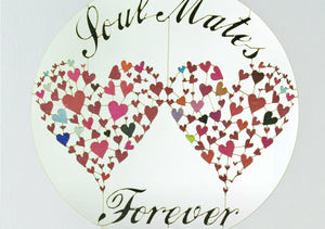 Valentines Soul Mates 3D Cut Out Anniversary Wedding Birthday Greeting Card