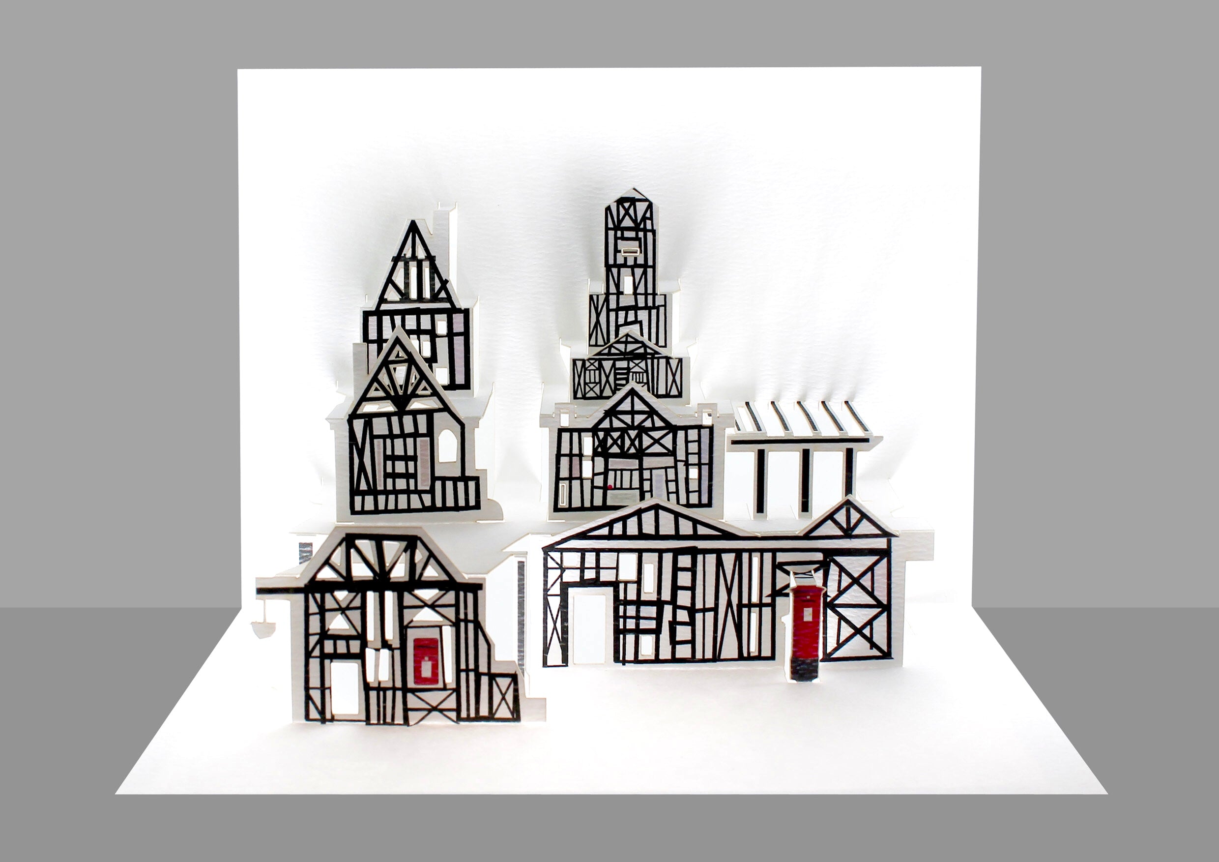 Tudor Buildings & Architecture Iconic London 3D Pop Up Birthday Greeting Card