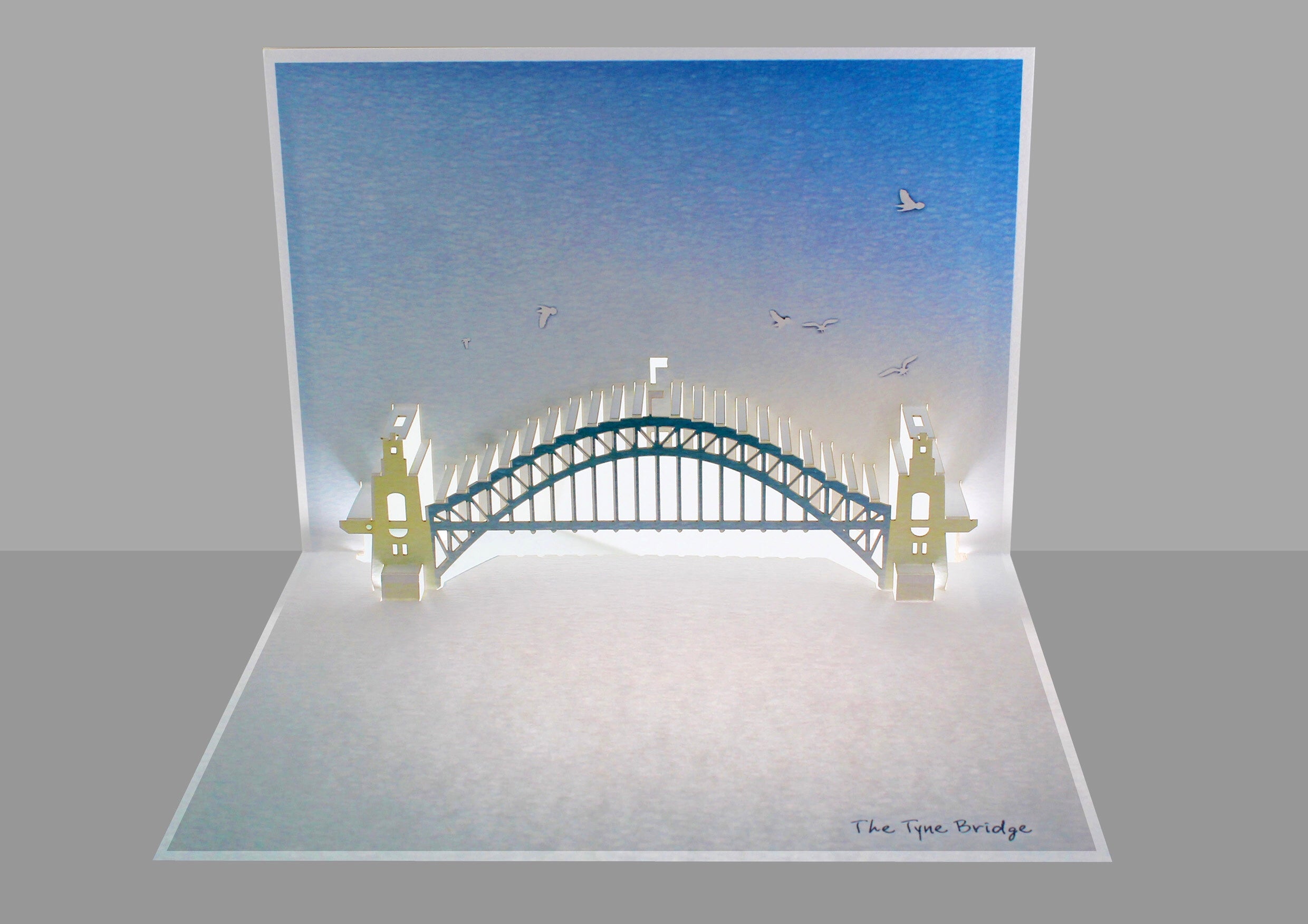 The Tyne Bridge Iconic British Landmark 3D Pop Up Birthday Greeting Card