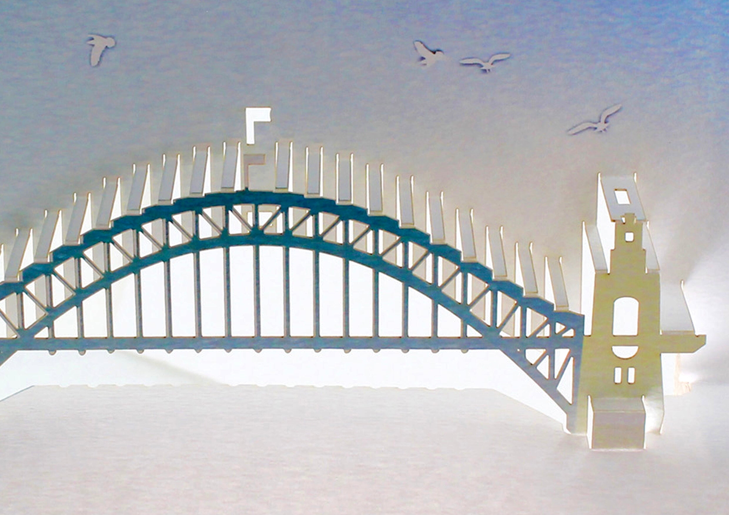 The Tyne Bridge Iconic British Landmark 3D Pop Up Birthday Greeting Card