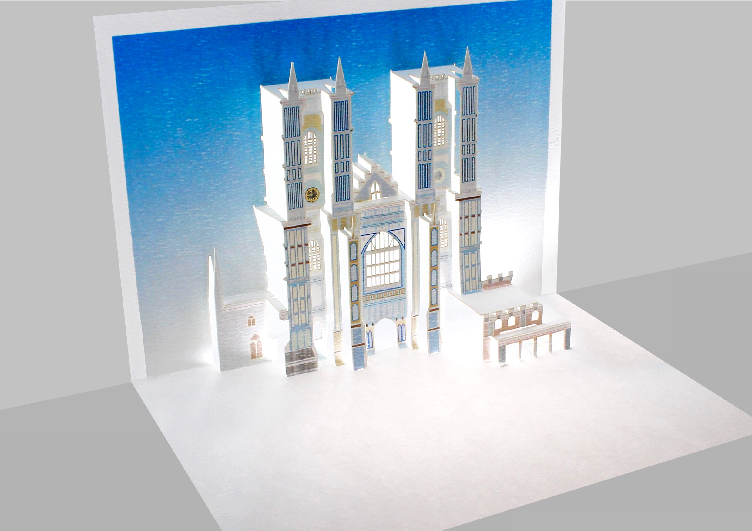 Westminster Abbey Iconic London Landmark 3D Pop Up Birthday Greeting Card